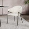 SILLA DE COMEDOR EN TELA BEIGE Y PATAS EN METAL LATON
