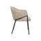 SILLA DE COMEDOR EN TELA MARRON Y PATAS EN METAL LATON