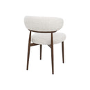 SILLA EN TELA BLANCA Y PATAS EN METAL ESTILO MADERA