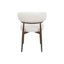 SILLA EN TELA BLANCA Y PATAS EN METAL ESTILO MADERA