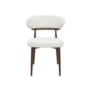 SILLA EN TELA BLANCA Y PATAS EN METAL ESTILO MADERA