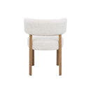 SILLA EN TELA BEIGE Y PATAS EN METAL ESTILO MADERA