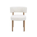 SILLA EN TELA BEIGE Y PATAS EN METAL ESTILO MADERA