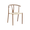 SILLA DE COMEDOR EN METAL ESTILO MADERAY ESTILO RATAN