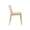 SILLA DE COMEDOR ACABADO DE MADERA NATURAL Y CUERDA CON COJIN EN TELA BEIGE