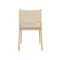 SILLA DE COMEDOR ACABADO DE MADERA NATURAL Y CUERDA CON COJIN EN TELA BEIGE