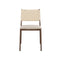 SILLA DE COMEDOR ACABADO DE MADERA Y CUERDA CON COJIN EN TELA BEIGE