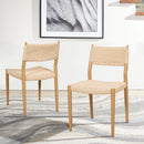 SILLA DE COMEDOR EN CUERDA Y PATAS ESTILO MADERA CLARA