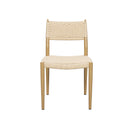 SILLA DE COMEDOR EN CUERDA Y PATAS ESTILO MADERA CLARA
