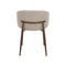 SILLA DE COMEDOR EN TELA BEIGE Y PATAS ACABADO DE MADERA
