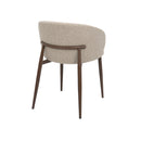 SILLA DE COMEDOR EN TELA BEIGE Y PATAS ACABADO DE MADERA