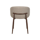 SILLA DE COMEDOR EN TELA BEIGE PATAS  ACABADO DE MADERA