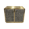 GABINETE DE ACABADO DORADO CON DETALLES BLANCO Y NEGRO