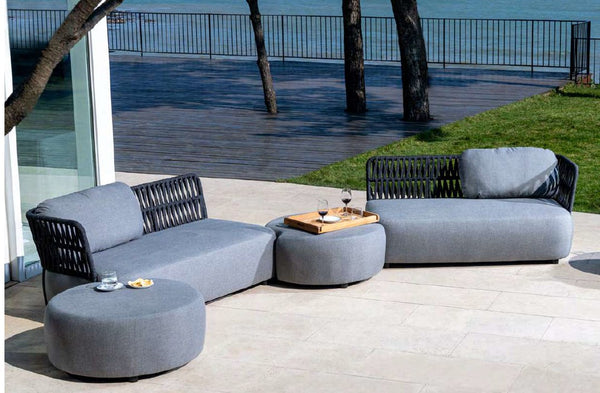SECCIONAL DE EXTERIOR SOFT GRIS 4PCS