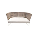 SOFA DE DOS ASIENTOS DREAM EN CUERDA BEIGE Y MARCO BLANCO
