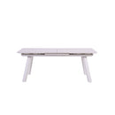 MESA DE COMEDOR DE EXTERIOR TOPE ESTILO CERAMICA Y PATAS BEIGE