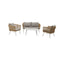 SET DE EXTERIOR DILI SOFA DE 2 ASIENTOS 2 BUTACAS Y MESA DE CENTRO