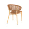 SILLA DE EXTERIOR ESTILO RATAN MARRON