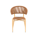 SILLA DE EXTERIOR ESTILO RATAN MARRON