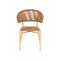 SILLA DE EXTERIOR ESTILO RATAN MARRON