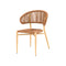 SILLA DE EXTERIOR ESTILO RATAN MARRON