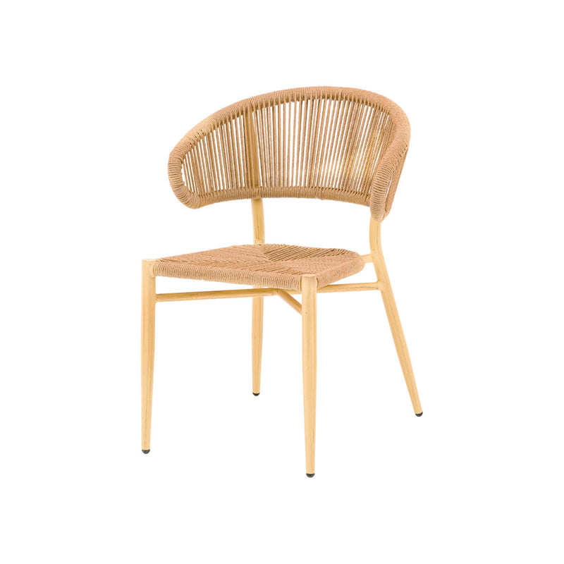 SILLA DE EXTERIOR ESTILO RATAN NATURAL