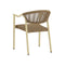 SILLA DE COMEDOR DE EXTERIOR MADERA NATURAL Y CUERDA