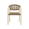 SILLA DE COMEDOR DE EXTERIOR MADERA NATURAL Y CUERDA