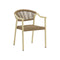 SILLA DE COMEDOR DE EXTERIOR MADERA NATURAL Y CUERDA