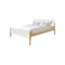 CAMA FULL "ARTIE" + 1 MESITA DE NOCHE CREMA- 2PCS