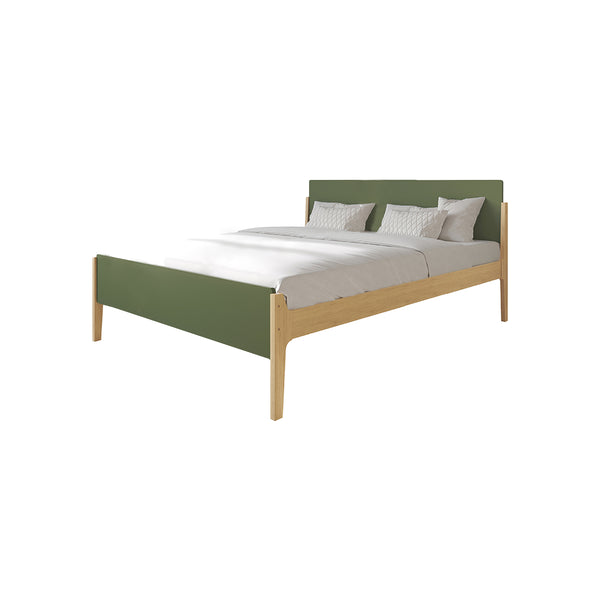 CAMA FULL "ARTIE" + 1 MESITA DE NOCHE VERDE- 2PCS