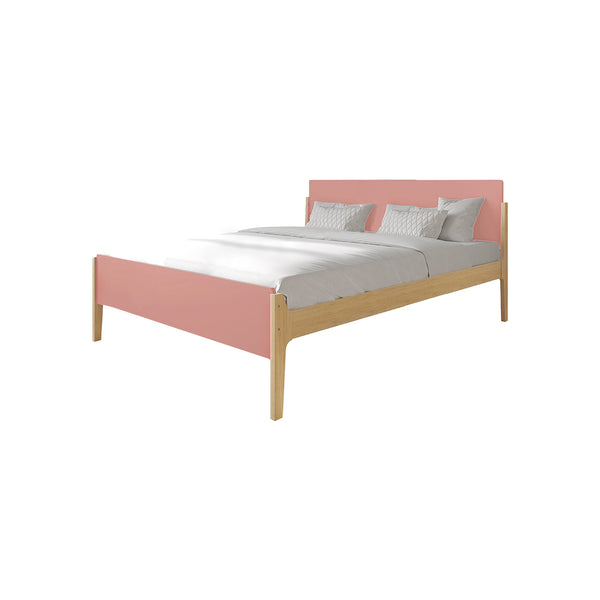CAMA FULL "ARTIE" + 1 MESITA DE NOCHE ROSADO - 2PCS
