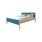 CAMA FULL "ARTIE" + 1 MESITA DE NOCHE AZUL TURQUESA - 2PCS