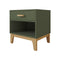 CAMA FULL "ARTIE" + 1 MESITA DE NOCHE VERDE- 2PCS