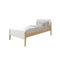 CAMA TWIN "ARTIE" + 1 MESITA DE NOCHE BLANCA- 2PCS