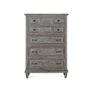GAVETERO ALTO LANCASTER DE 5 GAVETAS EN ACABADO DE MADERA