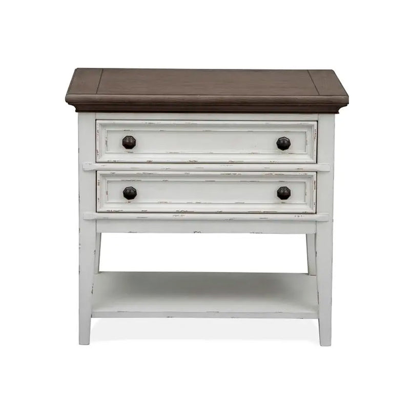 MESA DE NOCHE BELLEVUE MANOR ABIERTA EN ACABADO DE MADERA
