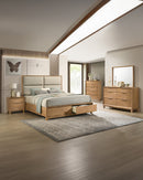 JUEGO DE HABITACION "FLORIAN NATURAL" - CAMA QUEEN