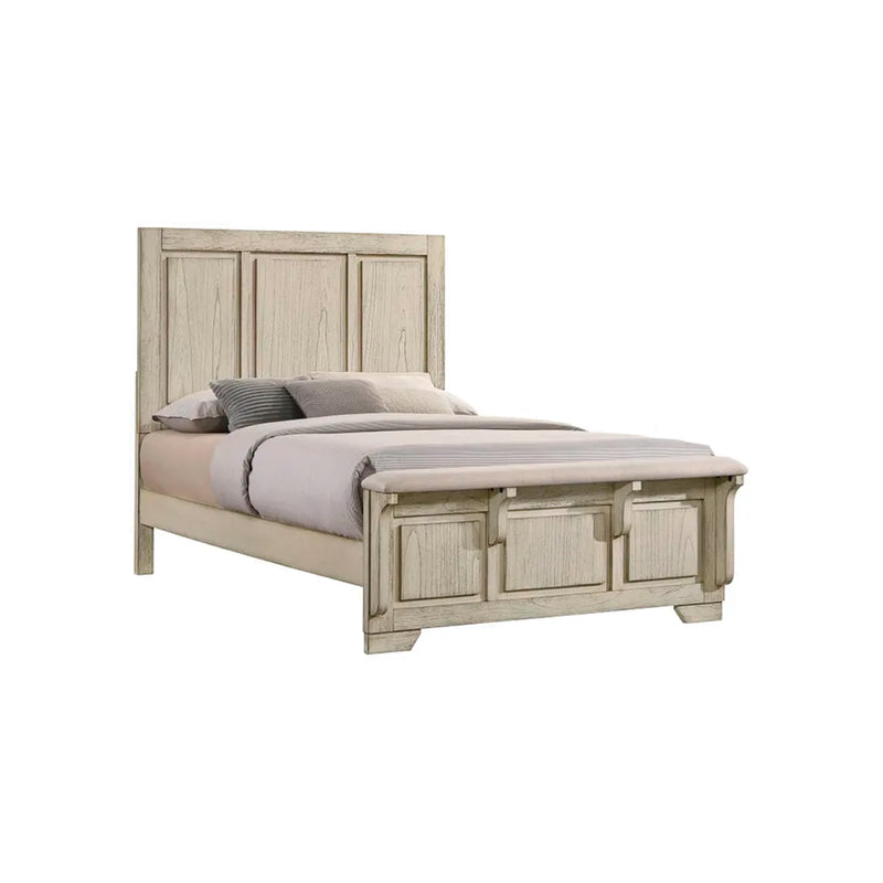 JUEGO DE HABITACION "ASHLAND B923W RUSTIC WHITE" - CAMA QUEEN