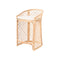 TABURETE BARREL EN RATAN NATURAL Y COJIN BLANCO