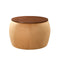 STORAGE STOOL, FABRIC, MUSTARD, FINISHING WALNUT