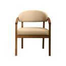 SILLA DE COMEDOR EN TELA KAKI, EN MADERA 7283