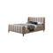 CAMA QUEEN EN TELA BEIGE