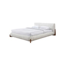 CAMA KING EN TELA BLANCA