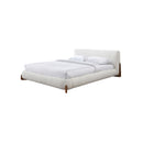 CAMA QUEEN EN TELA BLANCA