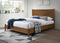 CAMA QUEEN EN ACABADO DE MADERA MARRON