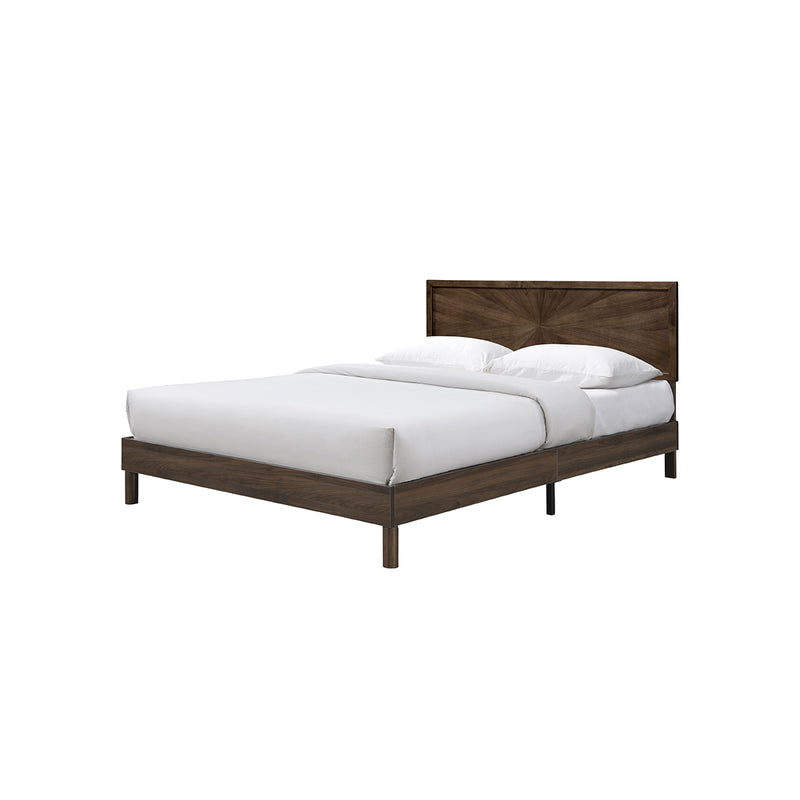 CAMA FULL ACABADO DE MADERA MARRON