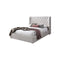 CAMA QUEEN EN TELA BEIGE