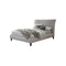 CAMA KING EN TELA BEIGE GRISACEA