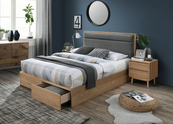 CAMA KING "BLOSSOMS" - CON MESITA DE NOCHE 3PCS
